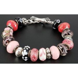 European Charm Bracelet Some Charms Marked 925 Silver